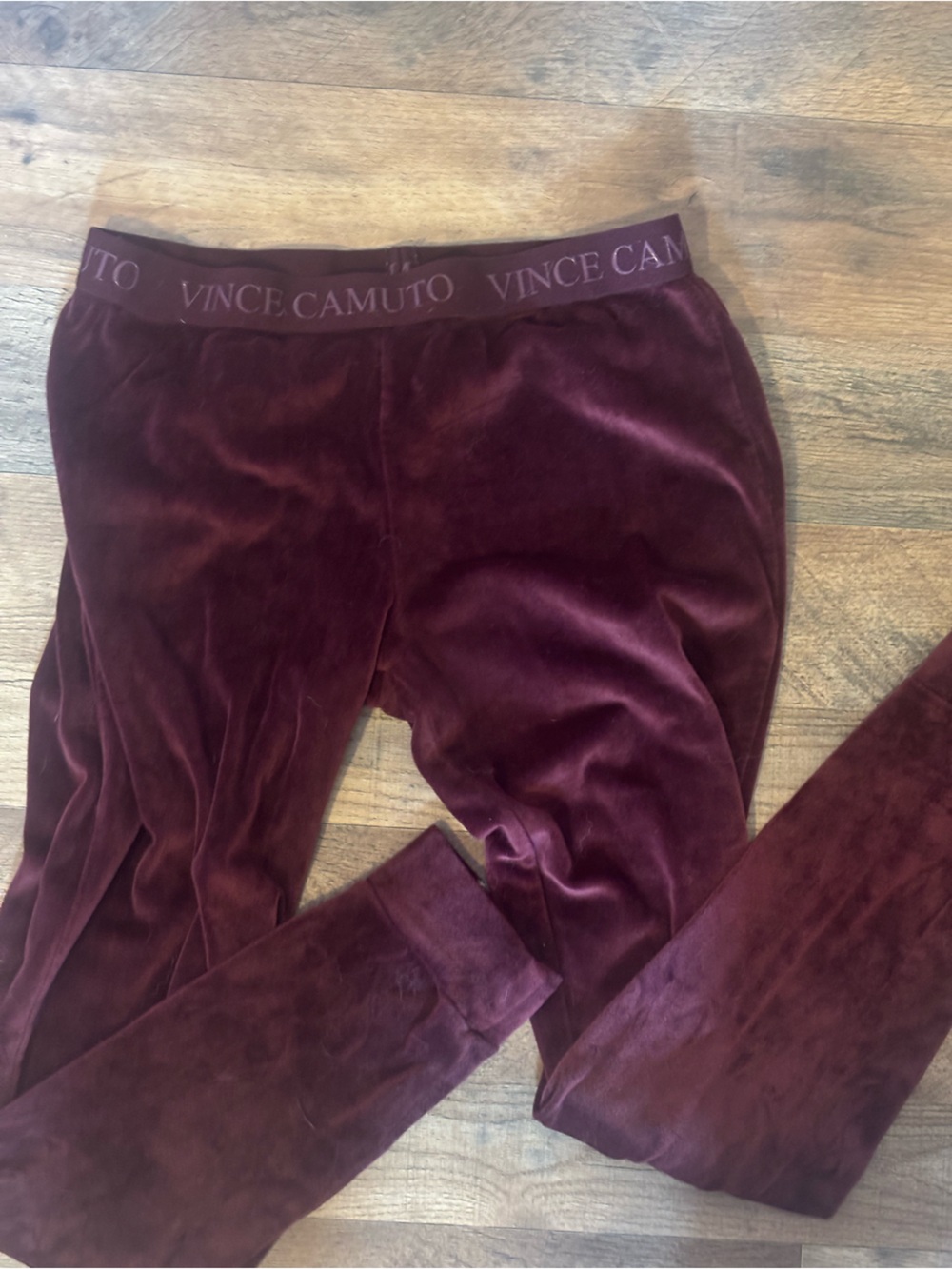 Vince Camuto Burgundy Velvet Bottoms